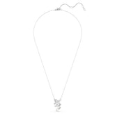 Hyperbola pendant, Mixed cuts, White, Rhodium plated